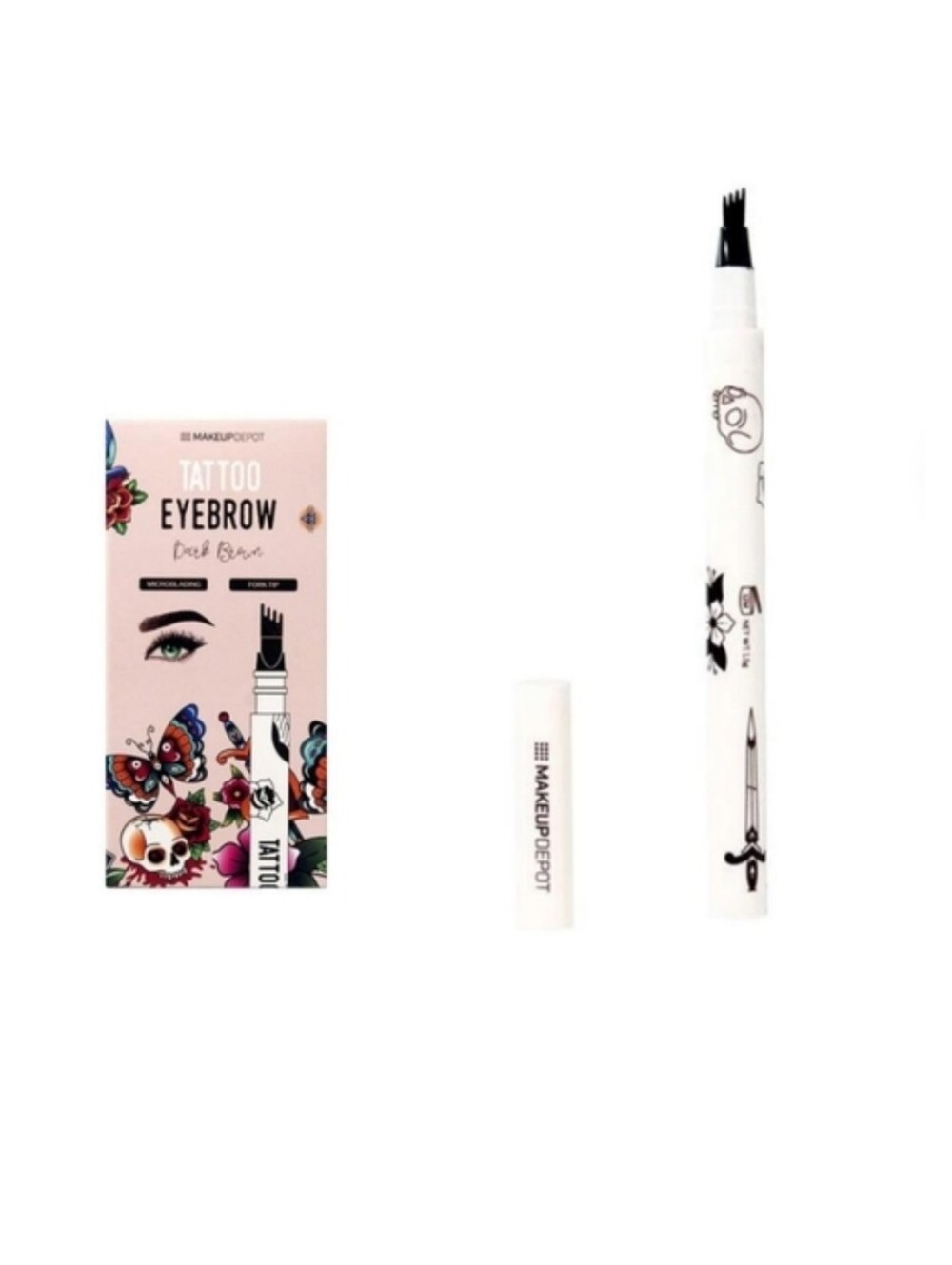 Makeup Depot temporary Eyebrow Microblading Pen,  BOGO, Dark Brown